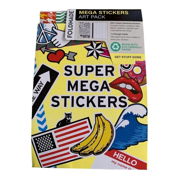 Foldmade Other - Variety Art Reward Stickers Pack 930 Reward Chore Chart Kids Fun Journaling New